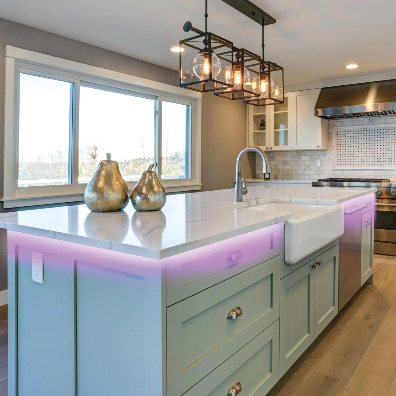 Lit LED Light Strip, RGBW Color-Changing Indoor LED Light Strip with Remote Control, for Christmas, Halloween, Party, Gameday and More, 32.8Ft