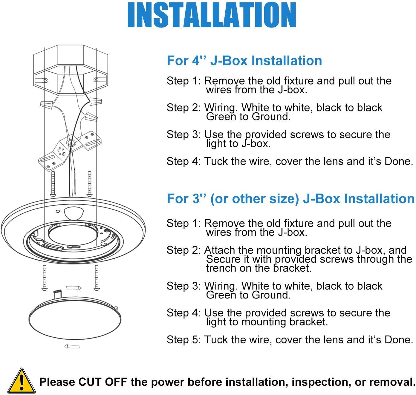 Closet Lights Motion Sensored, LED Closet Light Motion Activated, 5000K Daylight 6-7/8 Inch 10W Motion Sensor Ceiling Light, Closet Lights Wired, Pantry Light 90CRI, No Battery, Damp Rated ETL