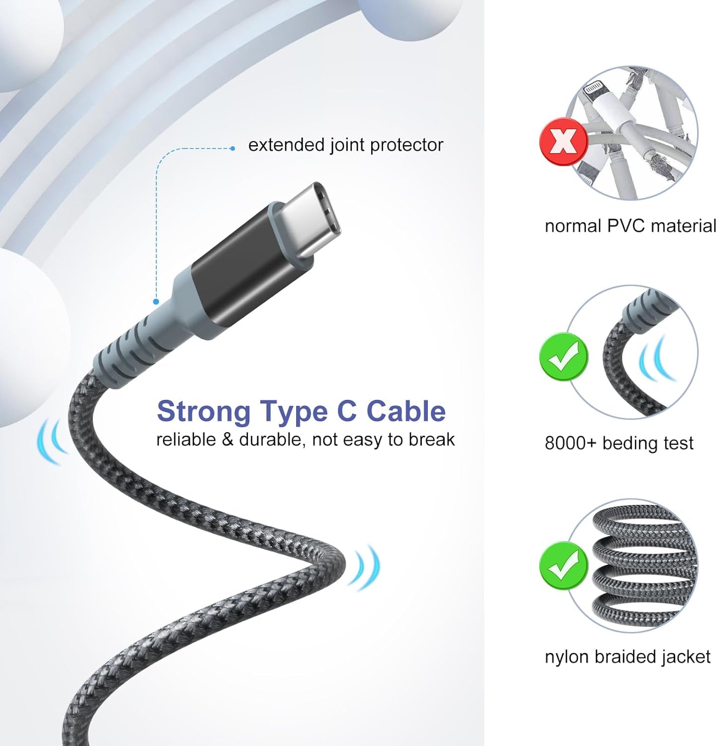 Adaptive Fast Charging Wall Charger with USB C Cable 10Ft,  USB Fast Charger Type C Charger Compatible for Galaxy S25 S24 S23 Ultra A15 A13 A03S A53 S22 S21 S20 S10 S9 Android Phone-2Pack,Black