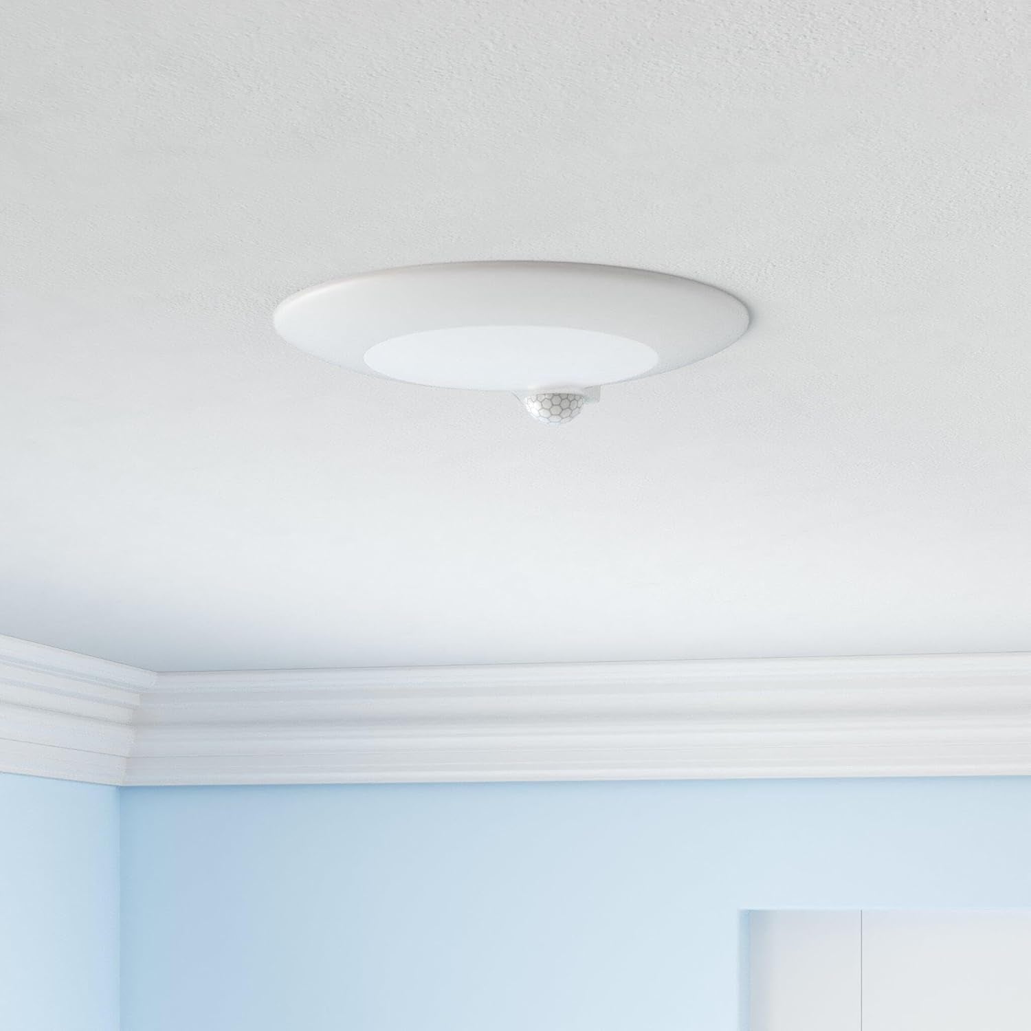 Closet Lights Motion Sensored, LED Closet Light Motion Activated, 5000K Daylight 6-7/8 Inch 10W Motion Sensor Ceiling Light, Closet Lights Wired, Pantry Light 90CRI, No Battery, Damp Rated ETL