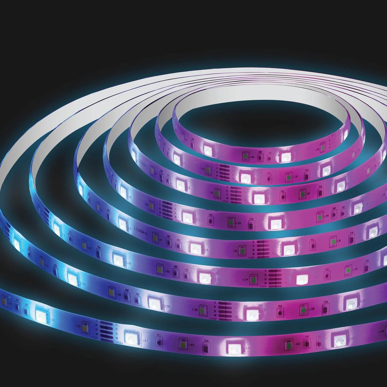 Lit LED Light Strip, RGBW Color-Changing Indoor LED Light Strip with Remote Control, for Christmas, Halloween, Party, Gameday and More, 32.8Ft